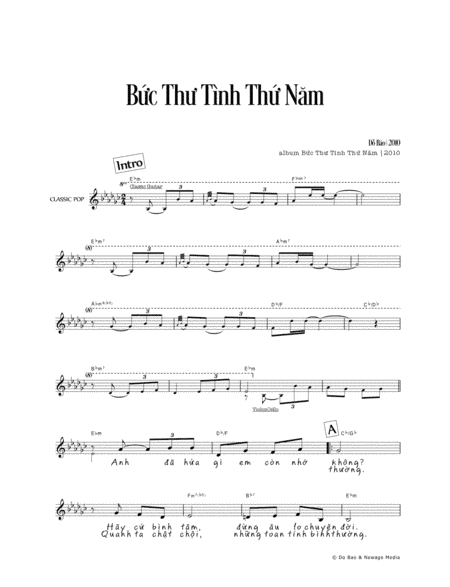 B?c Thu Tình Th? Nam (guitar reduction, vocals & chords)