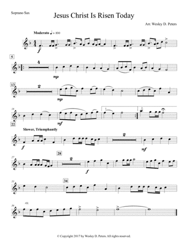 Jesus Christ Is Risen Today (Sax Sextet) (arr. Wesley D. Peters)