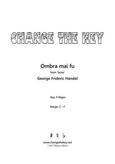 Ombra mai fu - F Major (arr. Change the Key)