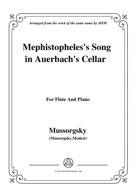 Mussorgsky-Mephistopheles's Song in Auerbach's Cellar,for Flute and Piano (arr. MSM)