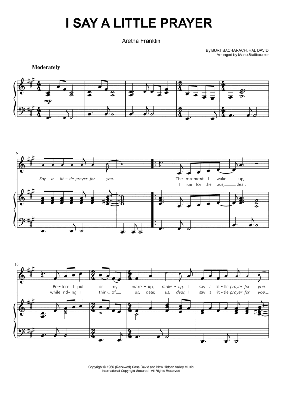 I Say A Little Prayer (arr. Mario Stallbaumer)