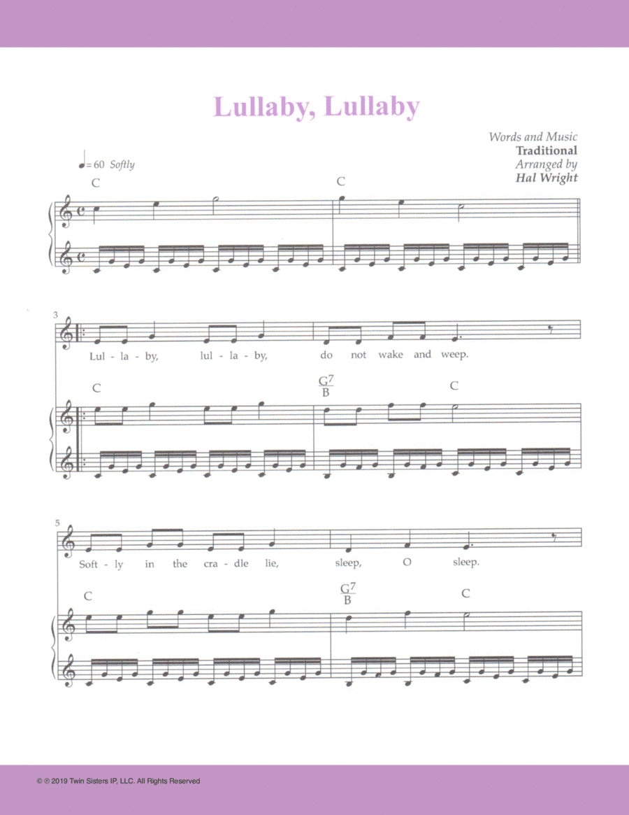 Lullaby Lullaby (arr. Hal Wright)