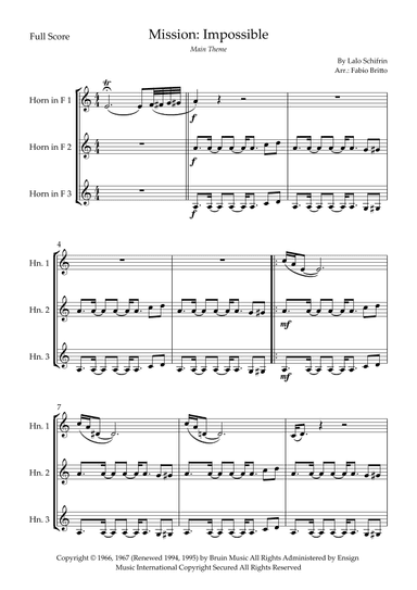Mission: Impossible Theme (arr. Fabio Britto)