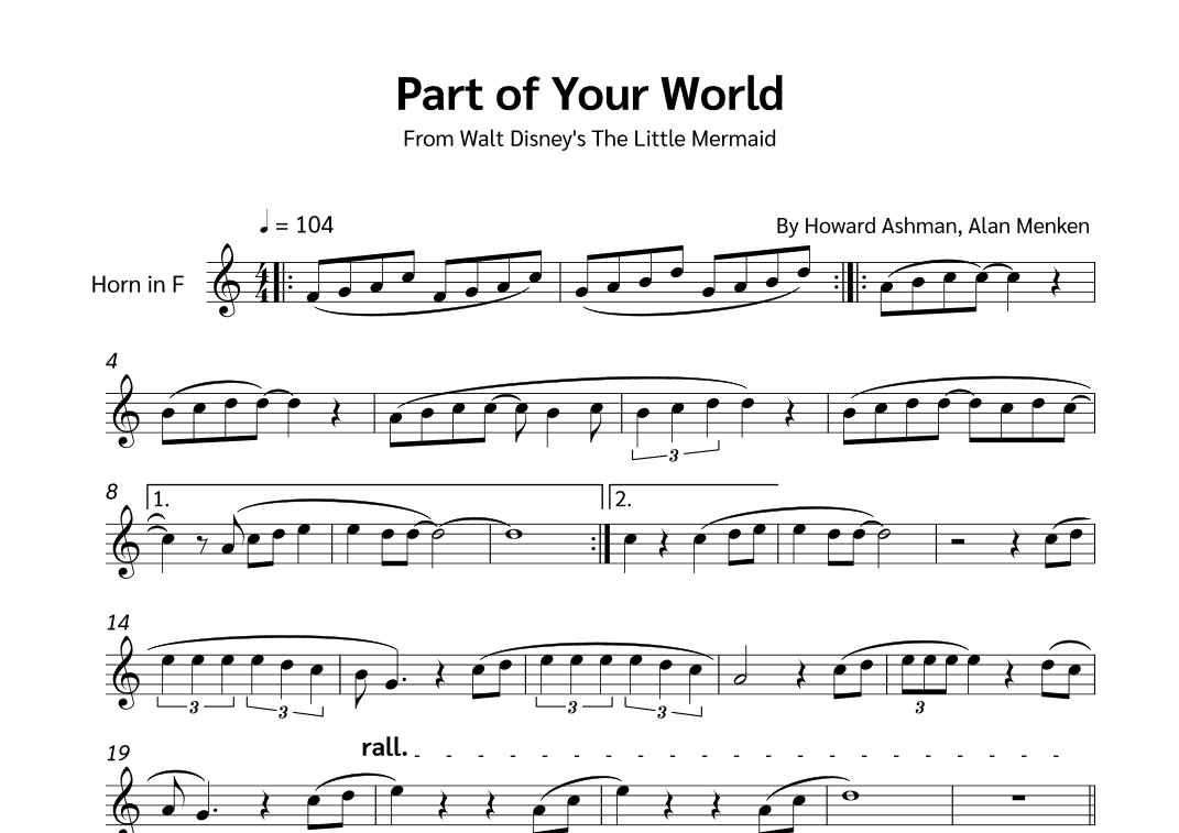 Part Of Your World (arr. Jackson Spindler)