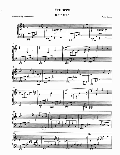 Frances (arr. jeff siesser)