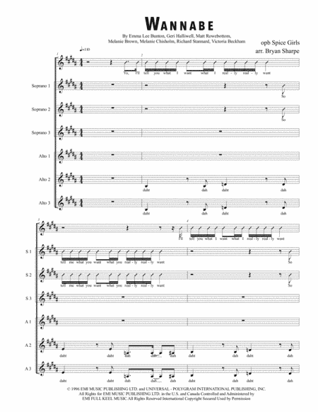 Wannabe (arr. Bryan Sharpe)