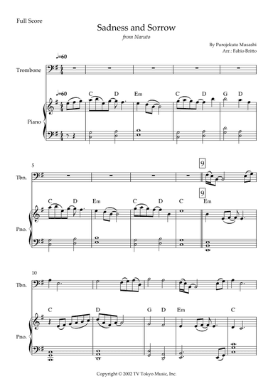 Sadness And Sorrow (arr. Fabio Britto)