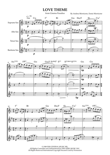 Love Theme (tema D'amore) (arr. Karen Gueiros)