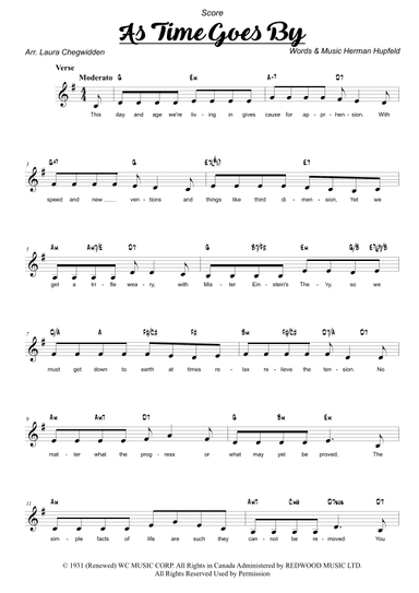 As Time Goes By (arr. Laura Chegwidden)