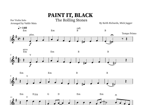 Paint It, Black (arr. Valdir Maia)