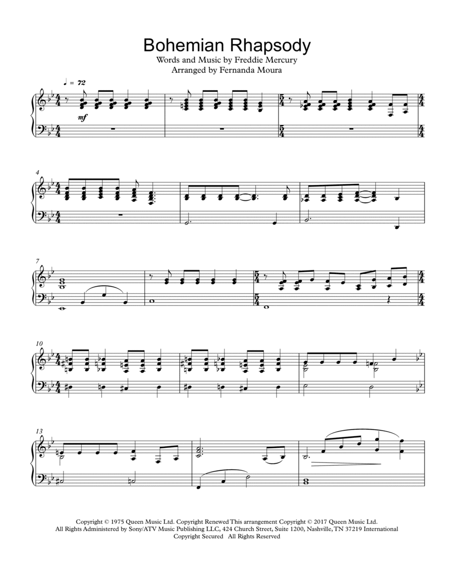 Bohemian Rhapsody (arr. Fernanda Moura)