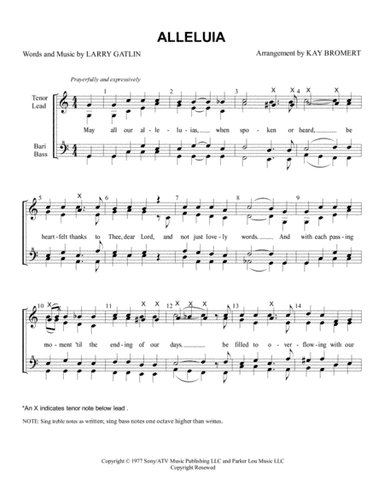 Alleluia (arr. Kay Bromert)