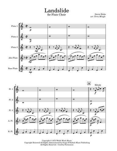 Landslide (arr. Terry Patrick Mingle)