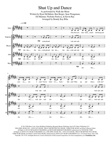 Shut Up And Dance (arr. BK Riha / Brandy Kay Riha)