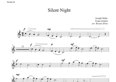 Silent Night - For Small Orquestra (arr. Renato Brito - Violin II part) (arr. Renato Brito)