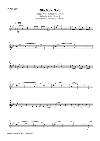 Ella Baila Sola (arr. Rodrigo Faleiros)