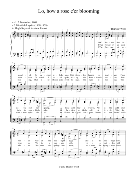 Lo, How a Rose e'er Blooming