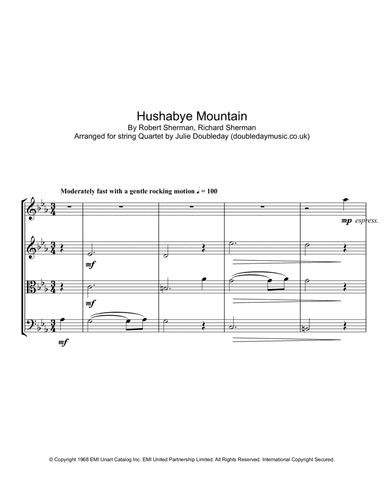 Hushabye Mountain (arr. Julie Doubleday)