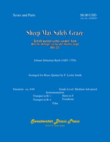 Sheep May Safely Graze (arr. F. Leslie Smith)