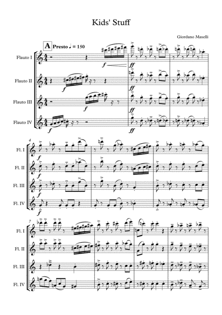 Kids' Stuff - Giordano Maselli (flute quartet)
