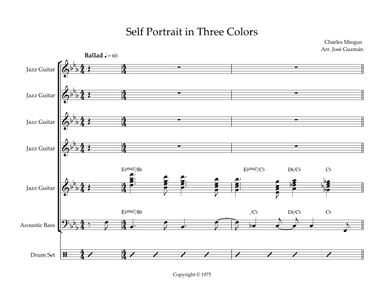 Self-portrait In Three Colors (arr. Jose Guzman)