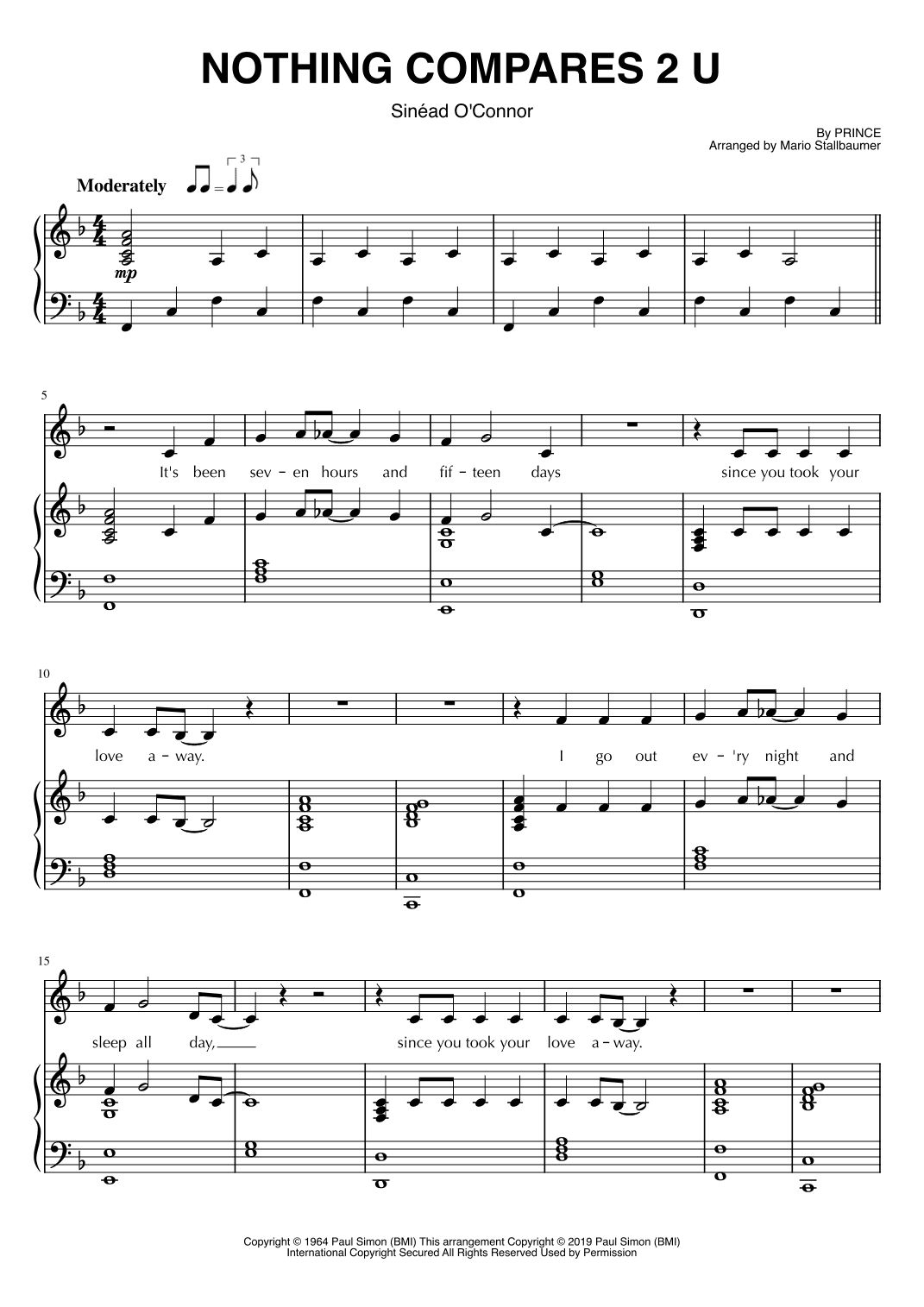Nothing Compares 2 U (arr. Mario Stallbaumer)