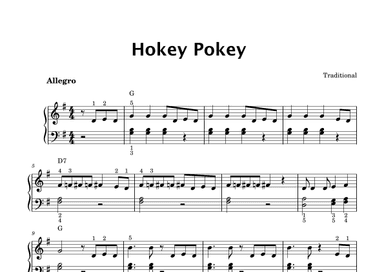 Hokey Pokey (folk song) - piano (arr. Piano eTutor app)
