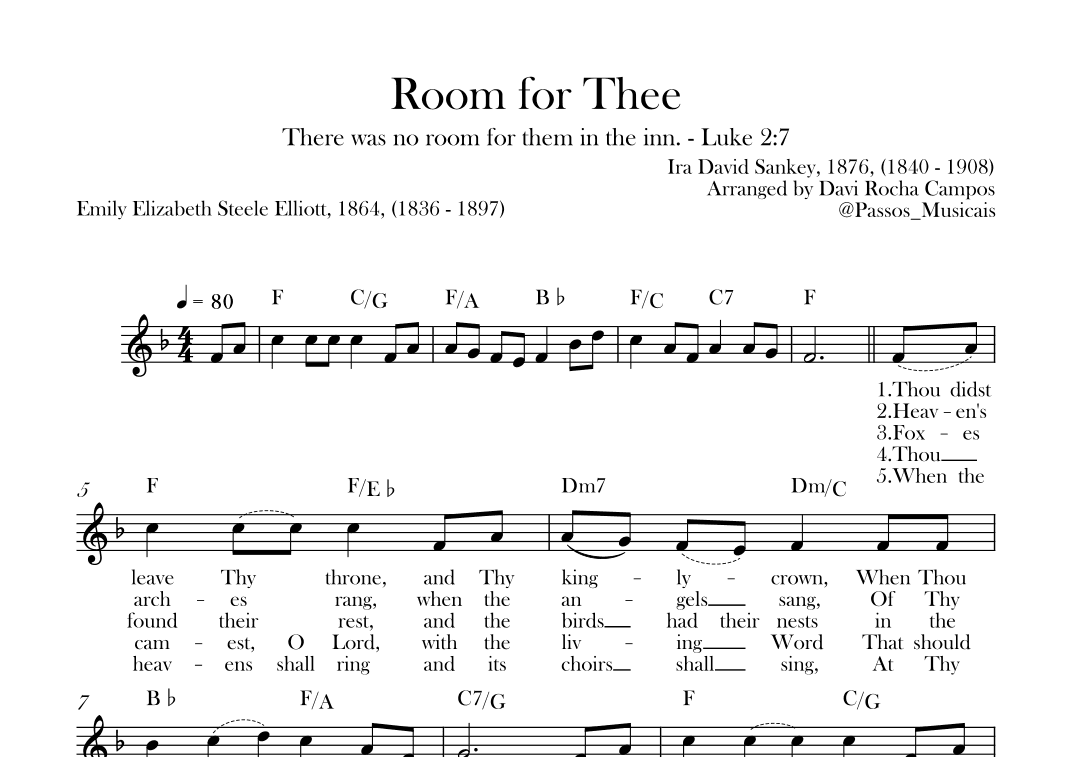 Room for Thee (arr. Davi Rocha Campos)