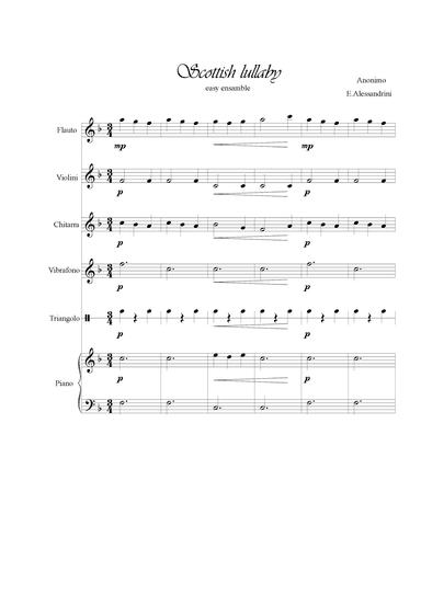 Scottish Lullaby (arr. Ester Alessandrini)