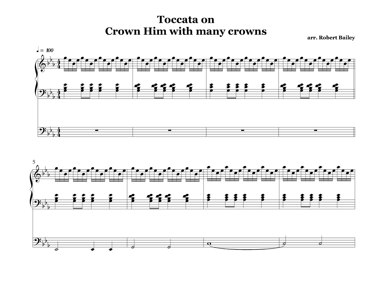 Toccata on Crown Him with many crowns (arr. Robert Bailey)