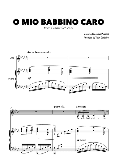 O Mio Babbino Caro (arr. Tiago Cordeiro)
