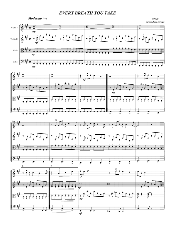 Every Breath You Take (arr. RAUL NORIEGA)