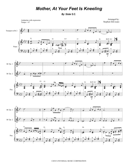 Mother At Your Feet Is Kneeling (arr. Stephen DeCesare)