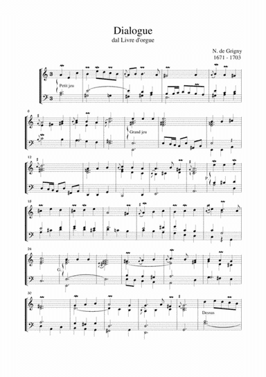 DIALOGUE - N. de Grigny - from Livre d'orgue