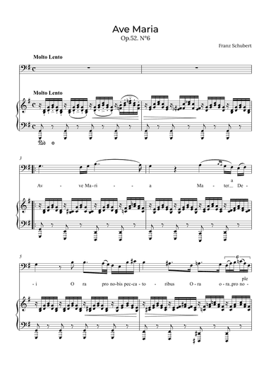 Ave Maria Schubert - Baritone in G (arr. Alex Nunes Rodrigues)