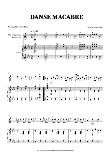 Danse Macabre - Baritone Sax and Piano (arr. Valdir Maia)