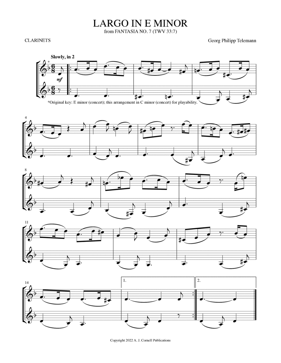 Largo in E Minor (from Fantasia No. 7) (arr. Mark Phillips)