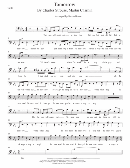 Tomorrow (arr. Kevin Busse)
