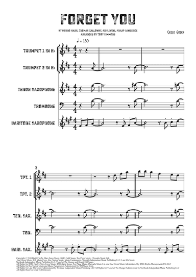 Forget You (arr. TOBY SIMMONS)