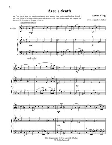 Classical Duets for Violin & Piano:  Aese's Death (arr. Meredith Whelan)