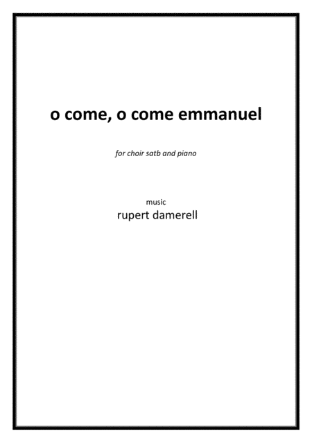 O come, O come Emmanuel (arr. Rupert Damerell)