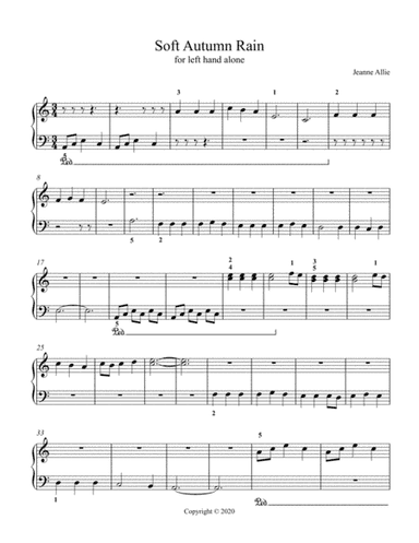 Soft Autumn Rain (for left hand alone)