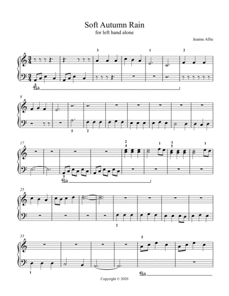 Soft Autumn Rain (for left hand alone)
