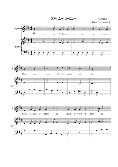 Oh how joyfully! Singing and piano (arr. Ester Alessandrini)