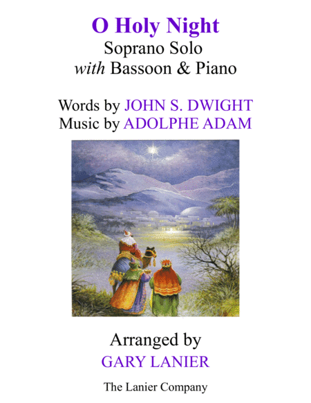 O HOLY NIGHT (Soprano Solo with Bassoon & Piano - Score & Parts included) (arr. Gary Lanier)
