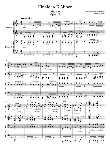Finale Opus 17 in D Minor (arr. Zachary Corbett)