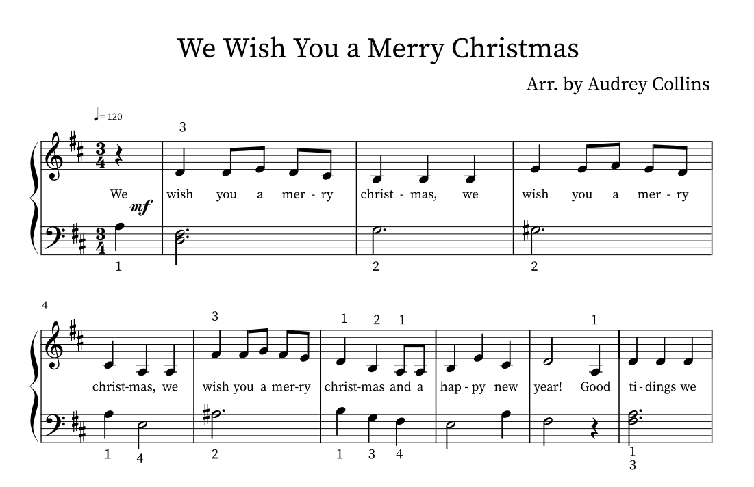 We Wish You a Merry Christmas (arr. Audrey Collins)