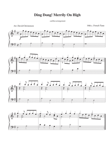 Ding Dong! Merrily On High for Carillon (arr. David Christensen)