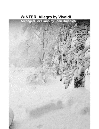 Winter, Allegro by Vivaldi for Piano, Arranged by Joan Bujacich (arr. Joan Bujacich)