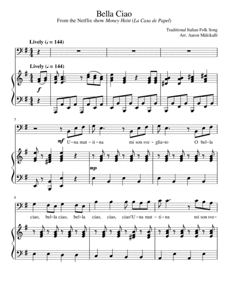 Bella Ciao (arr. Aaron Makikalli)